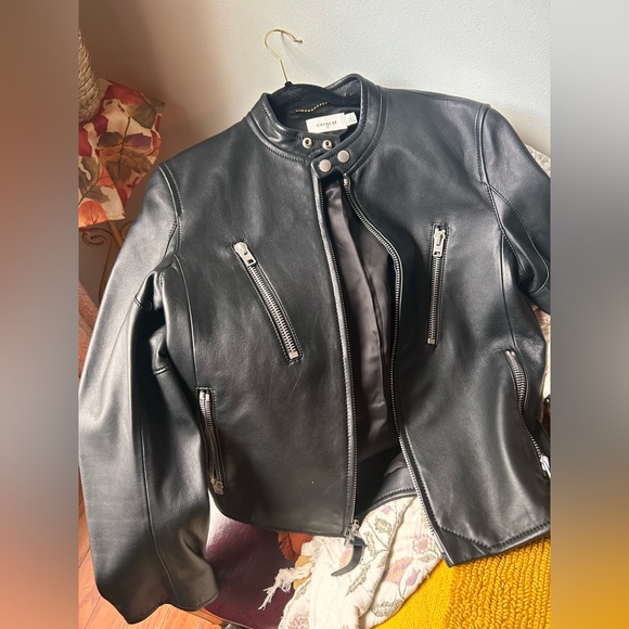 Coach Mens Leather Racer Jacket